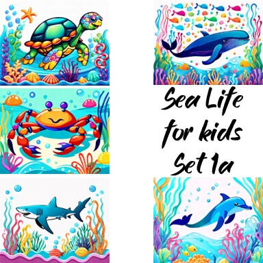 Sea life For Kids, Set 1a